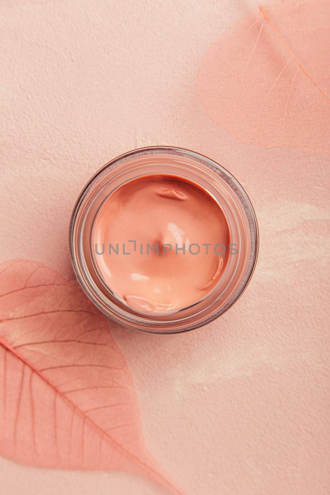 Face cream moisturizer in a jar, luxury skincare cosmetics and anti-aging product for healthy skin and beauty routine. Top view.