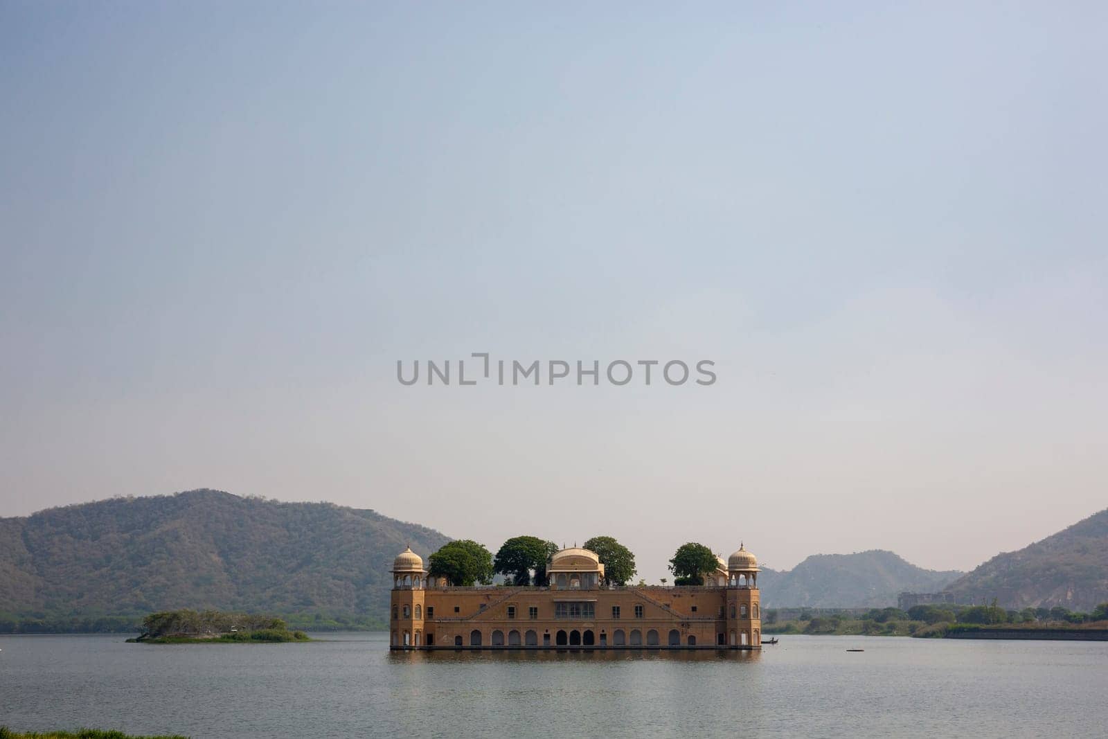 Jal Mahal (meaning "Water Palace"") is a palace in the middle of the Man Sagar Lake in Jaipur city, the capital of the state of Rajasthan, India"