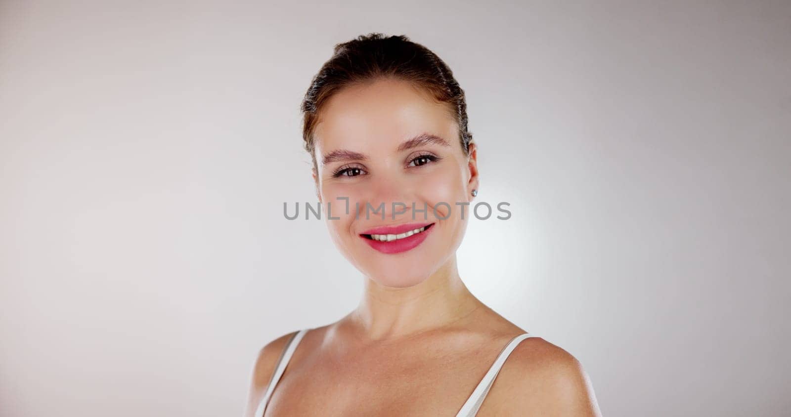 Female Beauty Skin Care. Beautiful Woman Face