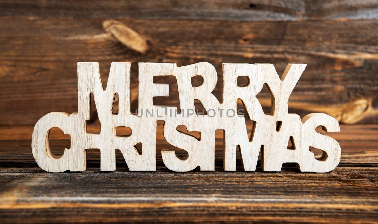 Wooden Text Merry Christmas With Winter Decoration, Christmas Decoration, Wooden Background