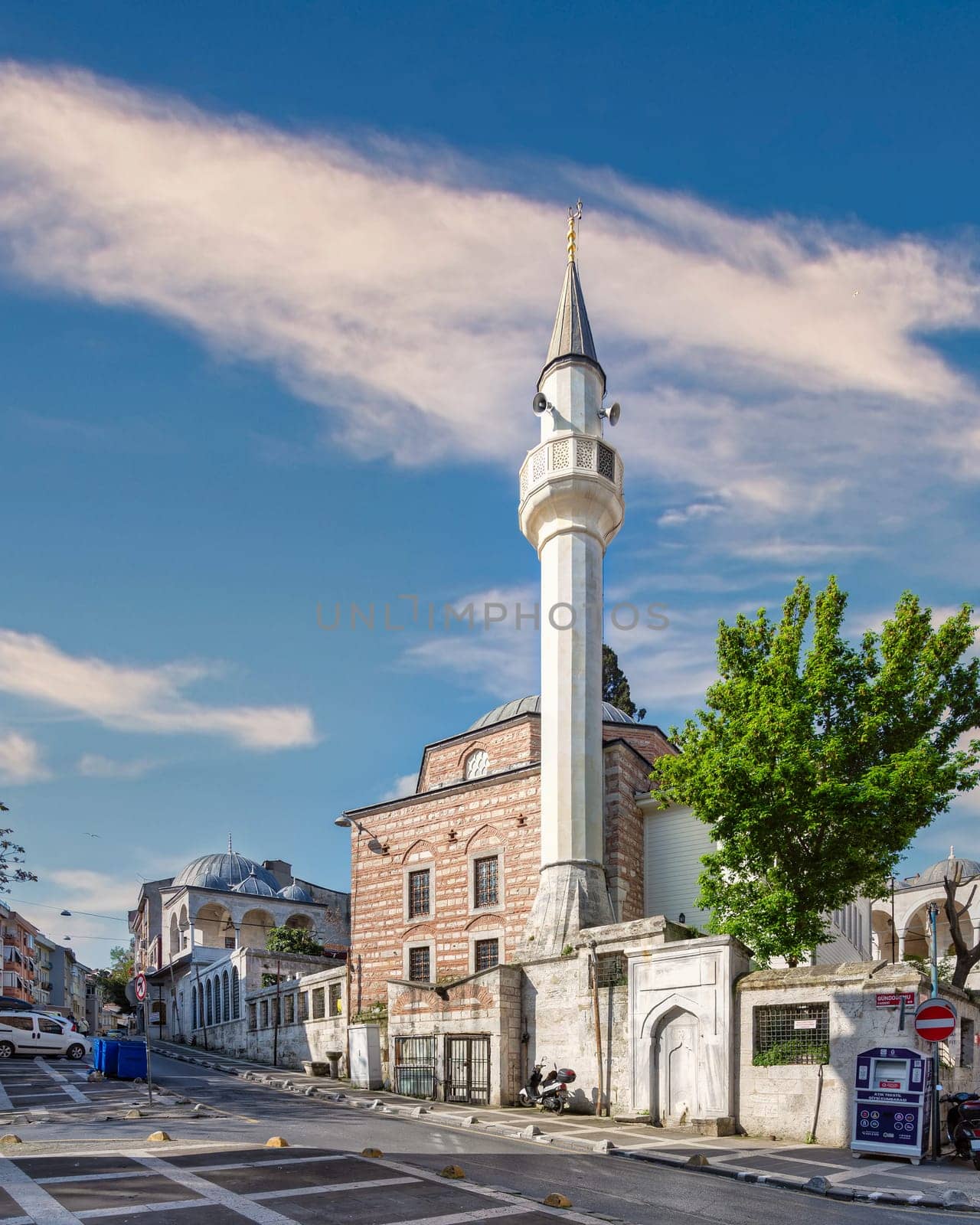 Istanbul, Turkey - May 8, 2023: Ahmediye Mosque, part of Ahmediye Islamic Complex, located in Uskudar district, in the Asian side of Istanbul