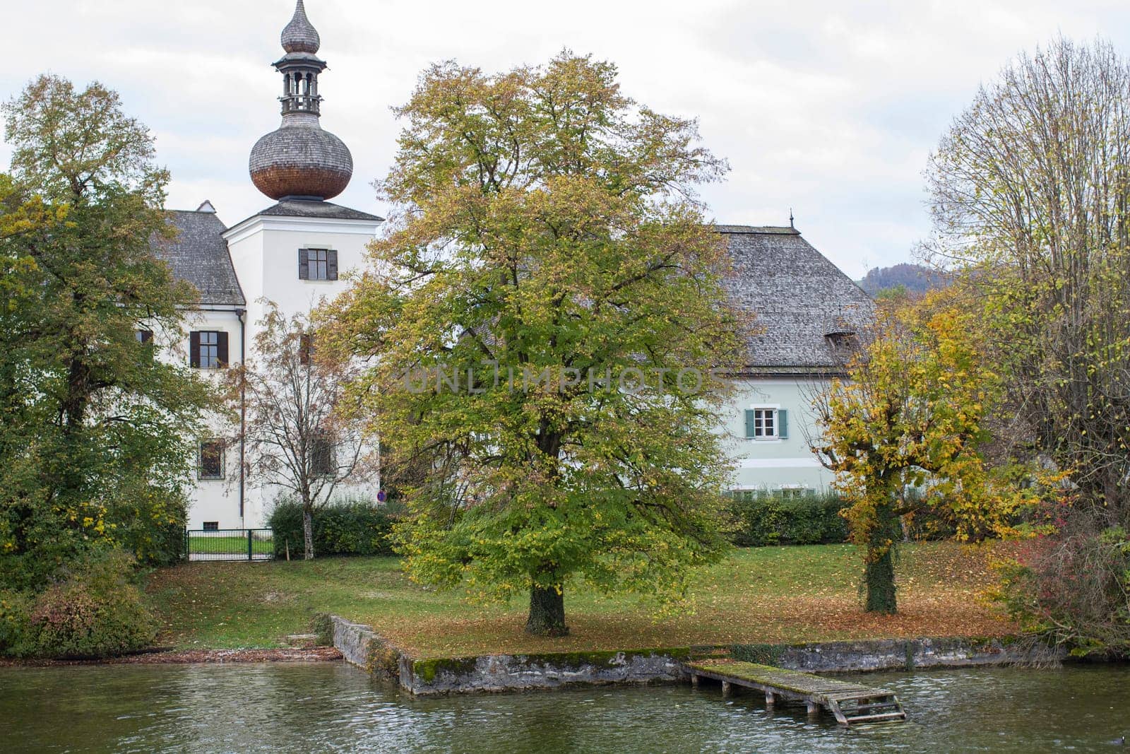 Old house in Toscana Park in Gmunden, Austria