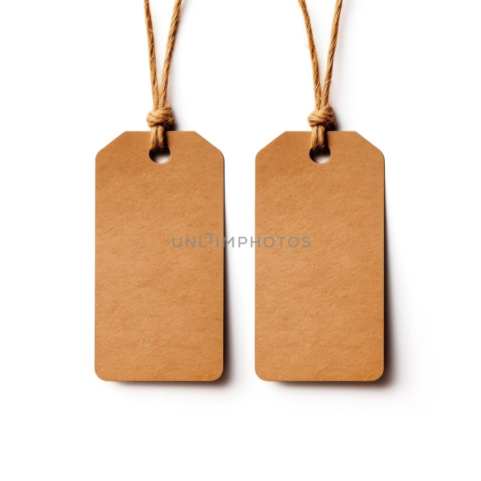 Set of blank craft sales or price tags. Set of blank labels for discounts, sales, price tags.Generative AI