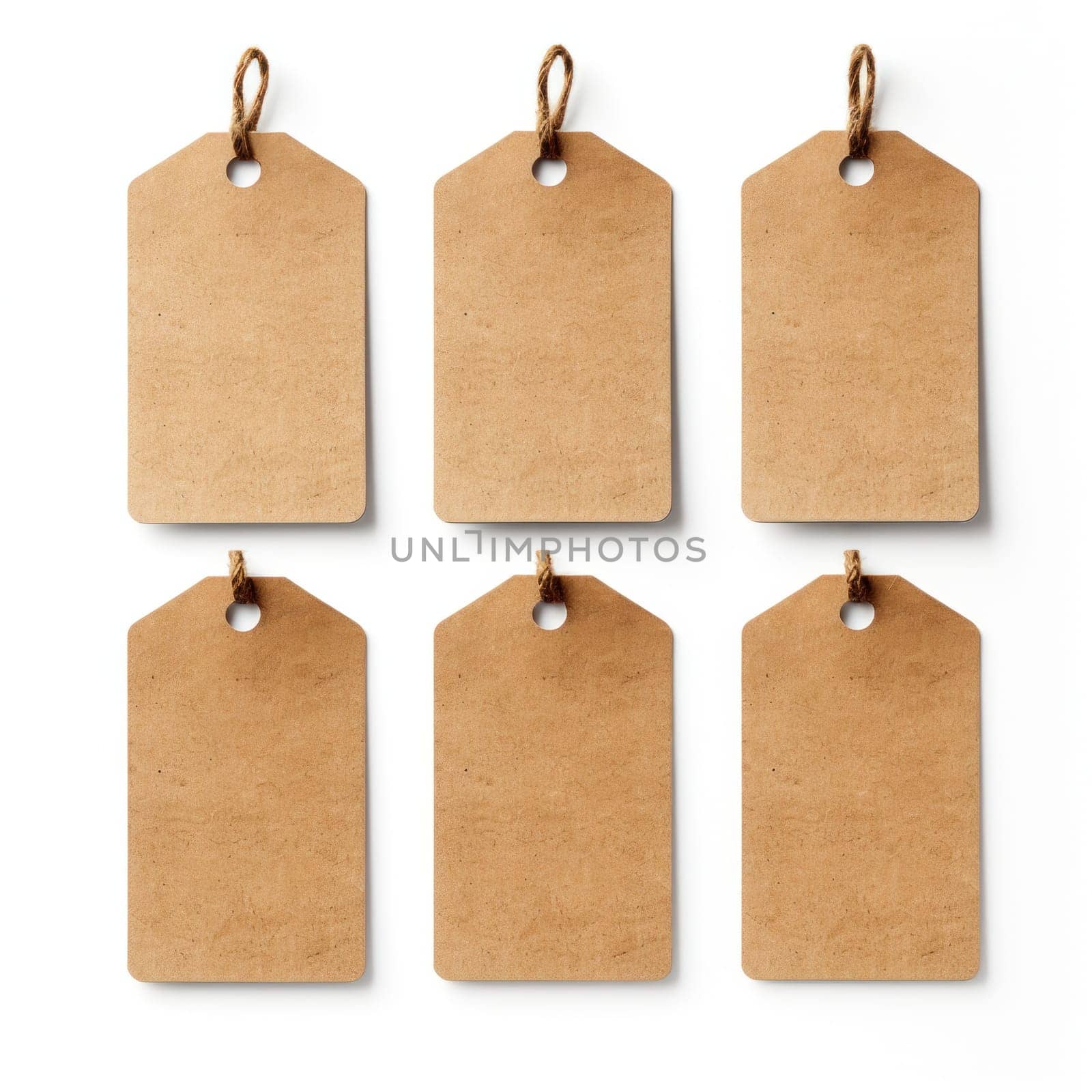 Set of blank craft sales or price tags. Set of blank labels for discounts, sales, price tags.Generative AI