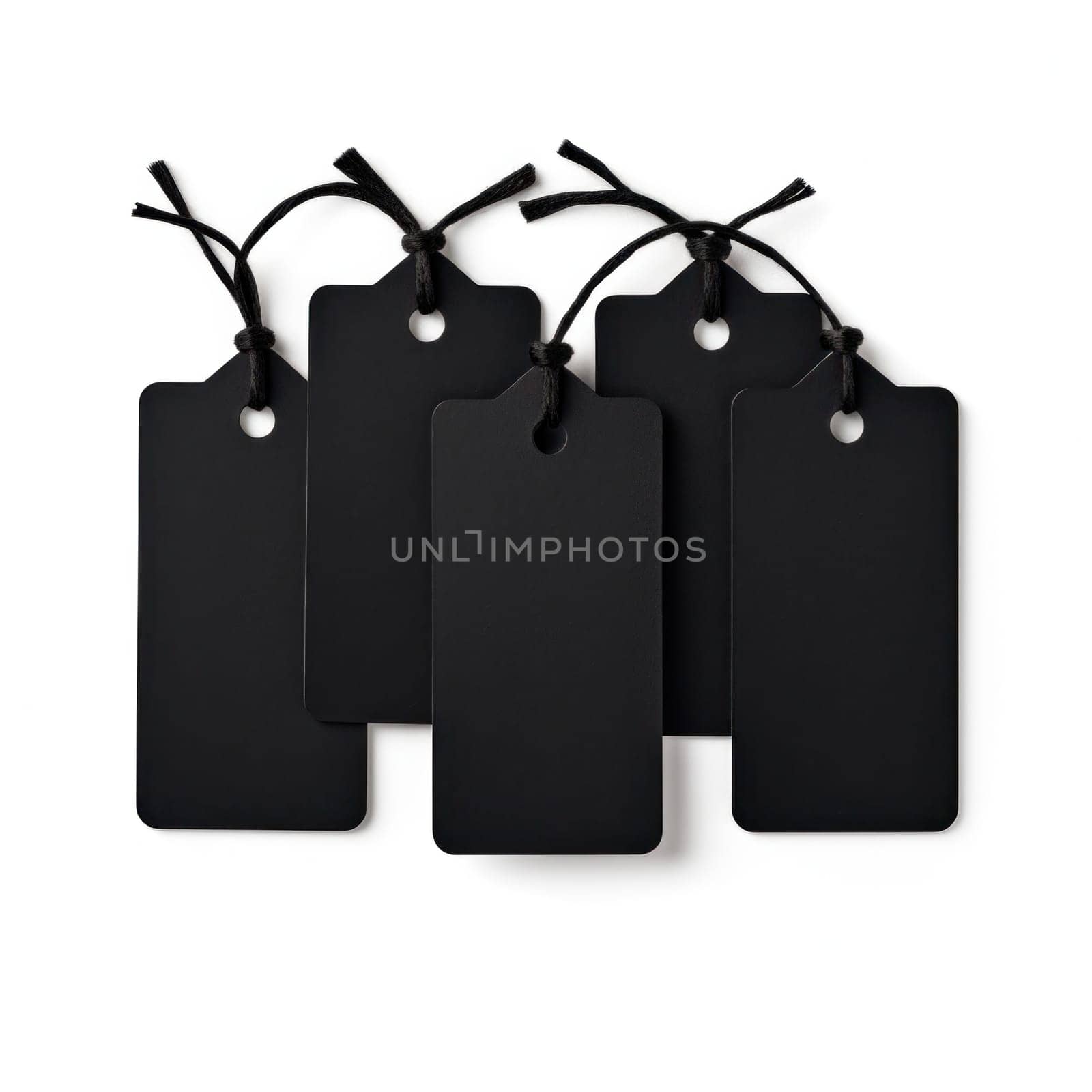 Black price tag on white background. Black friday concept.Generative AI