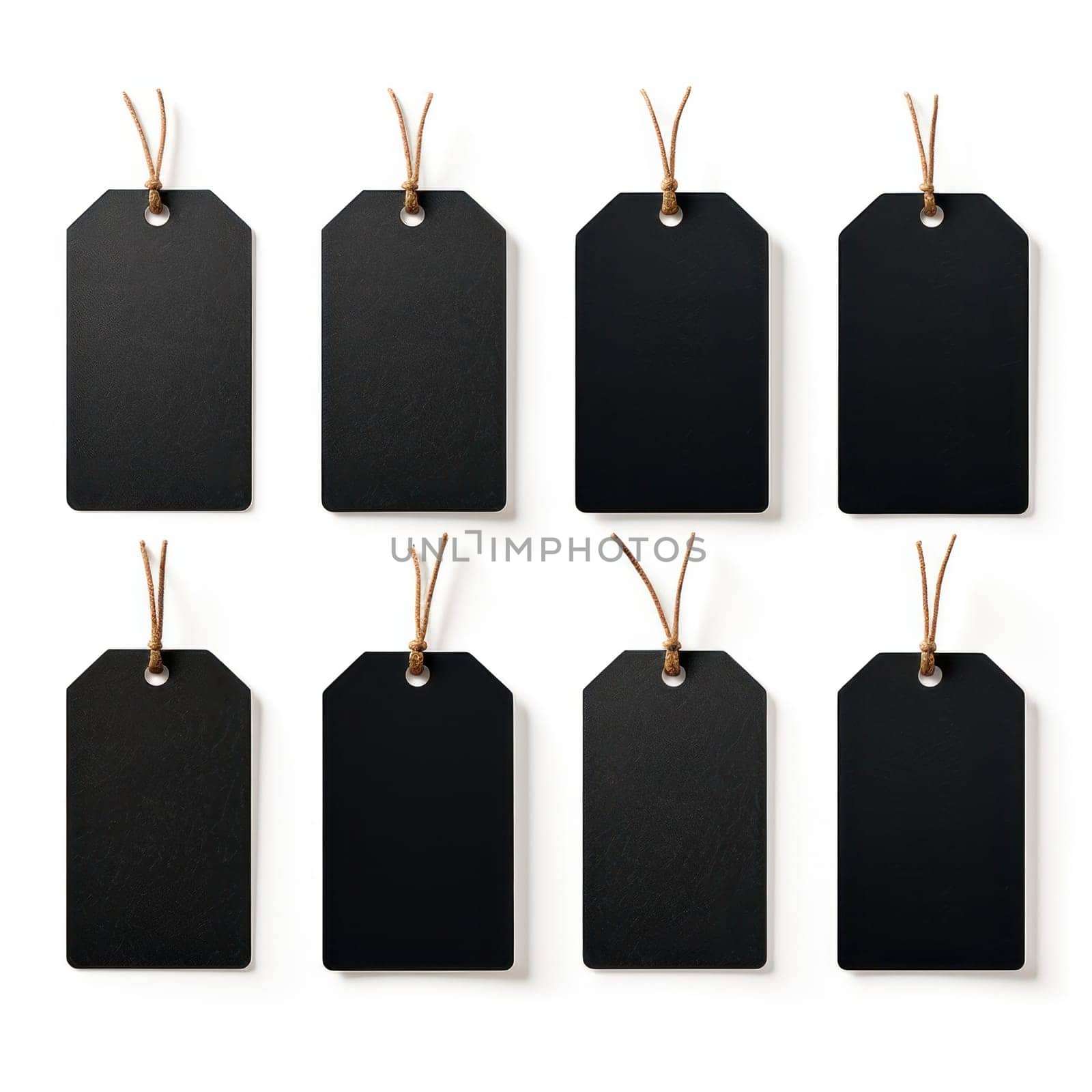 Black price tag on white background. Black friday concept.Generative AI