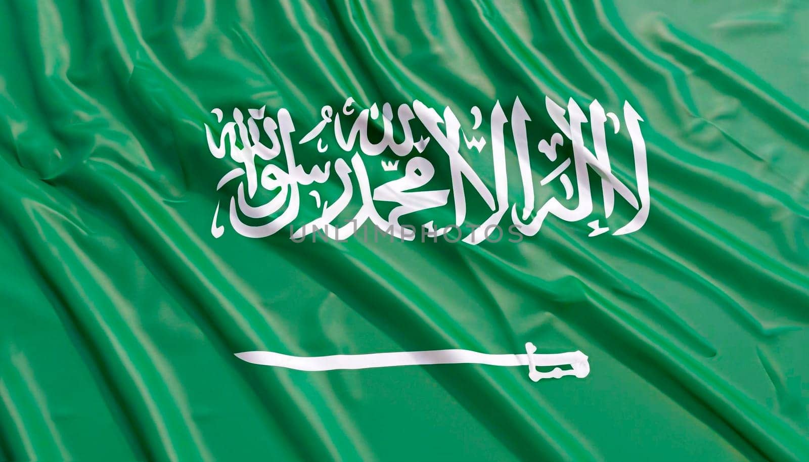 Official flag of the Kingdom of Saudi Arabia.