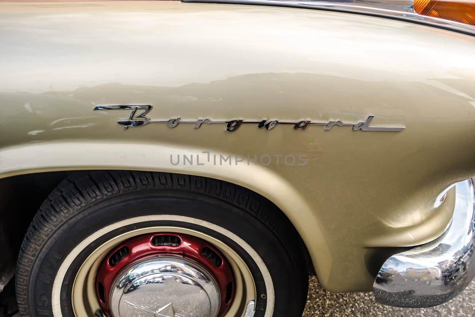 WETTENBERG, HESSE, GERMANY - 07 - 28 - 2023: BORGWARD ISABELLA on a traditional Car Show Golden Oldies near Giessen, Hesse.