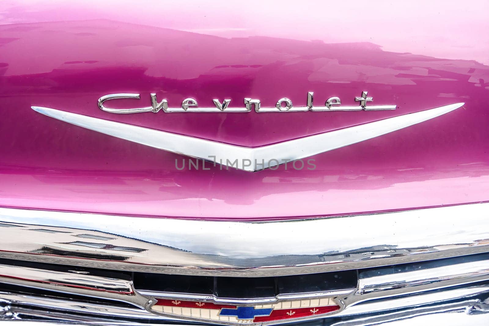WETTENBERG, HESSE, GERMANY - 07 - 28 - 2023: CHEVROLET at Car Show in Krofdorf-Gleiberg, near Giessen, Hesse.