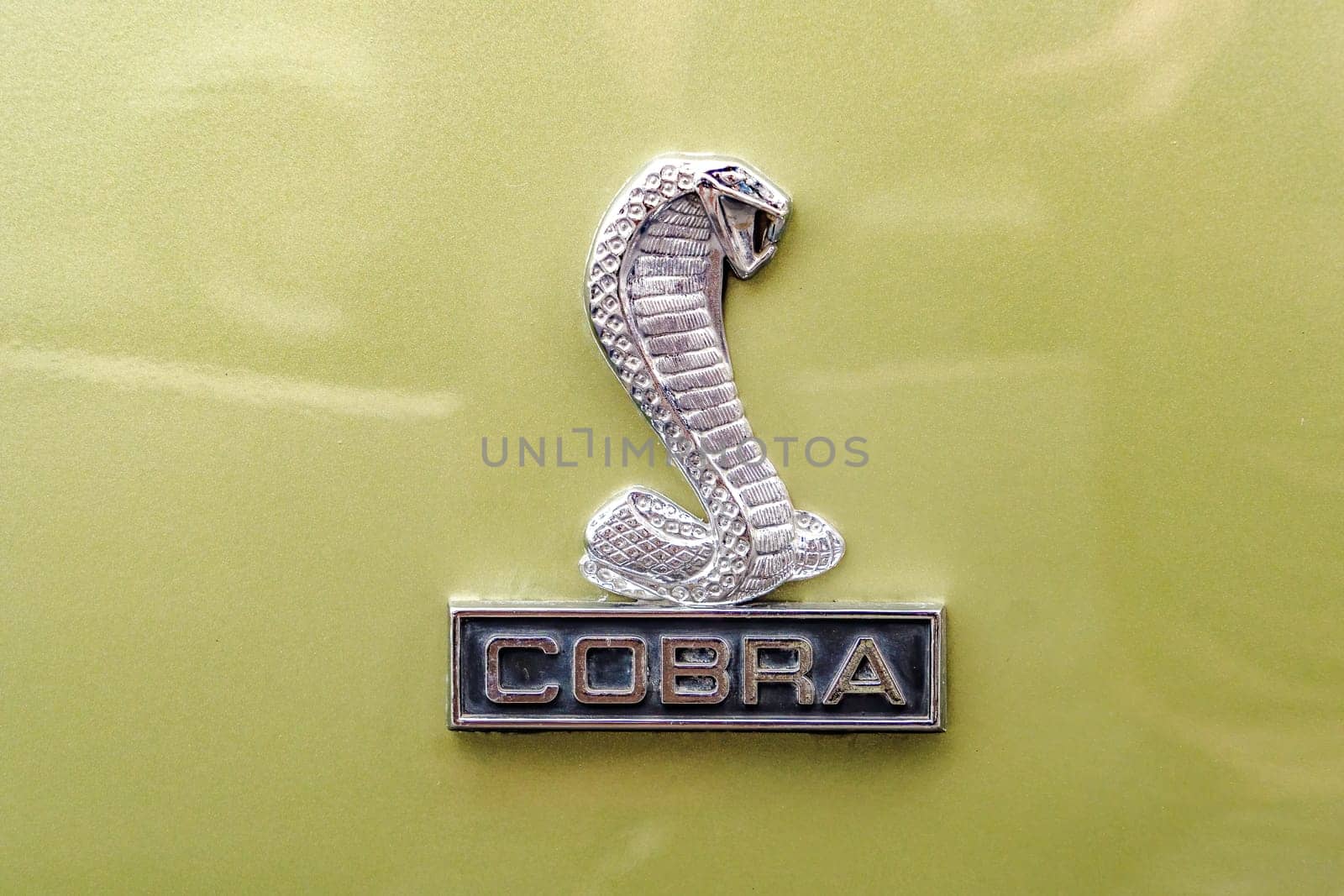 WETTENBERG, HESSE, GERMANY - 07 - 28 - 2023: SHELBY COBRA GT 500 Symbol on a Car Show Golden Oldies in Krofdorf-Gleiberg, near Giessen, Hesse.