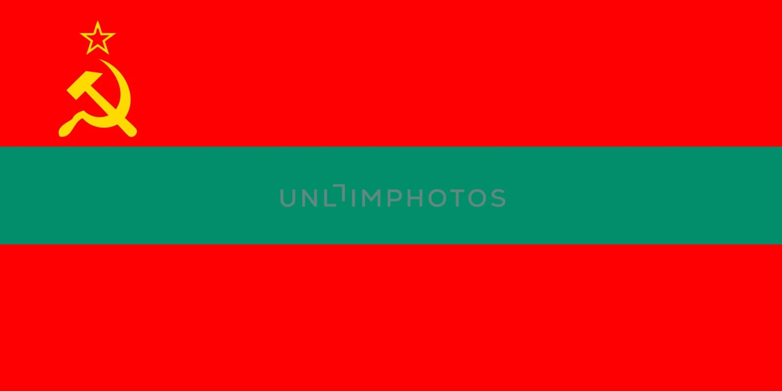 Vector Illustration Flag of Transnistria for continue, Flag Of Transnistria Isolated On White Background.
