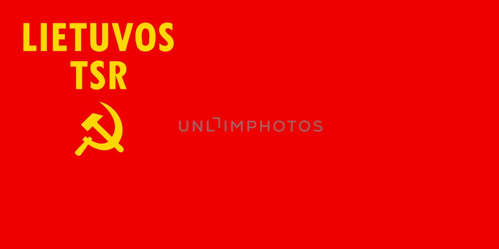 Vector Illustration of the Historical Timeline Flag of the Lithuanian Soviet Socialist Republic from 1940 to 1953