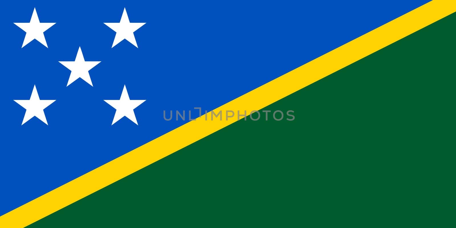 Solomon Islands vector Flag isolated.