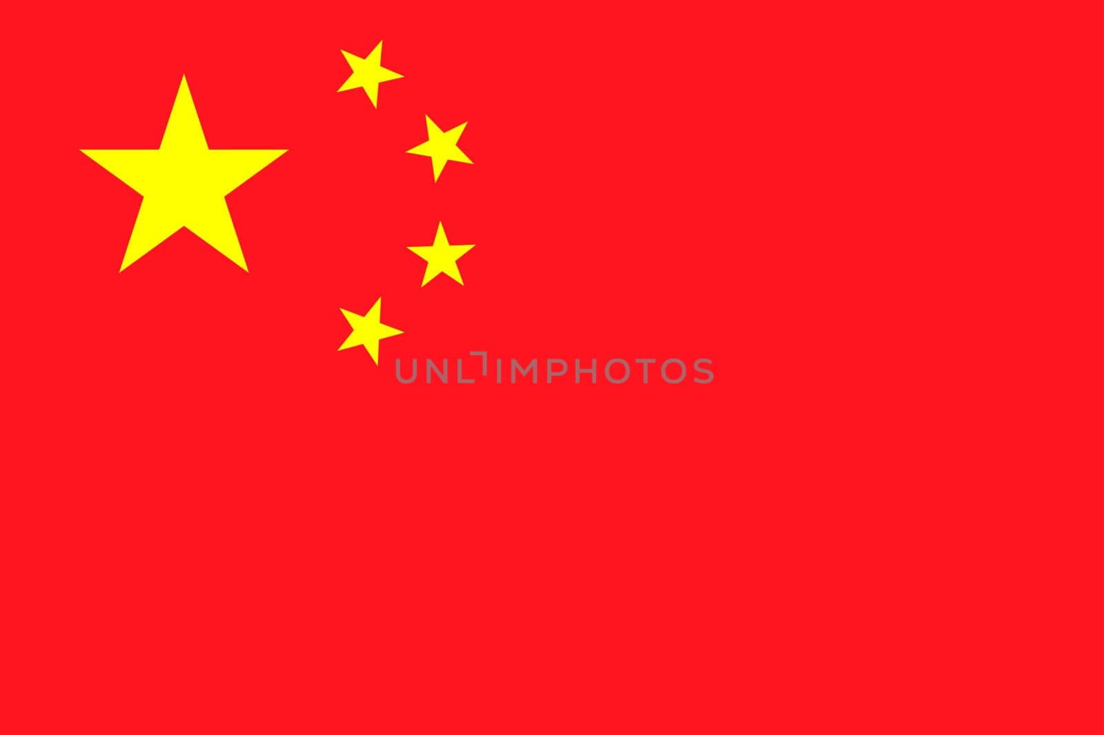 Flat design flag of People's Republic of China