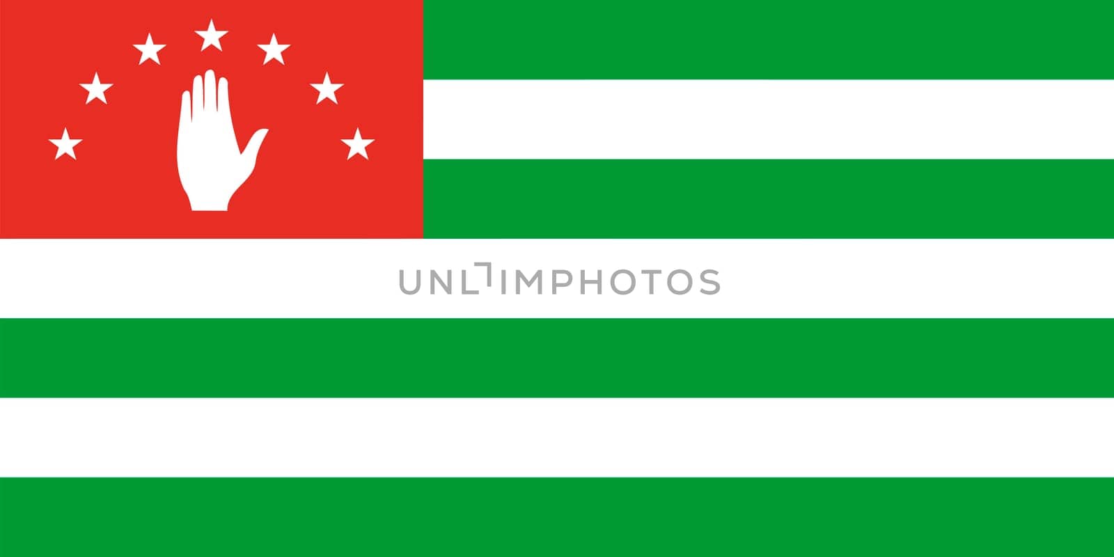 Bangkok , Thailand Vector Illustration Flag of Abkhazia for continue.Flag of the Republic of Abkhazia.