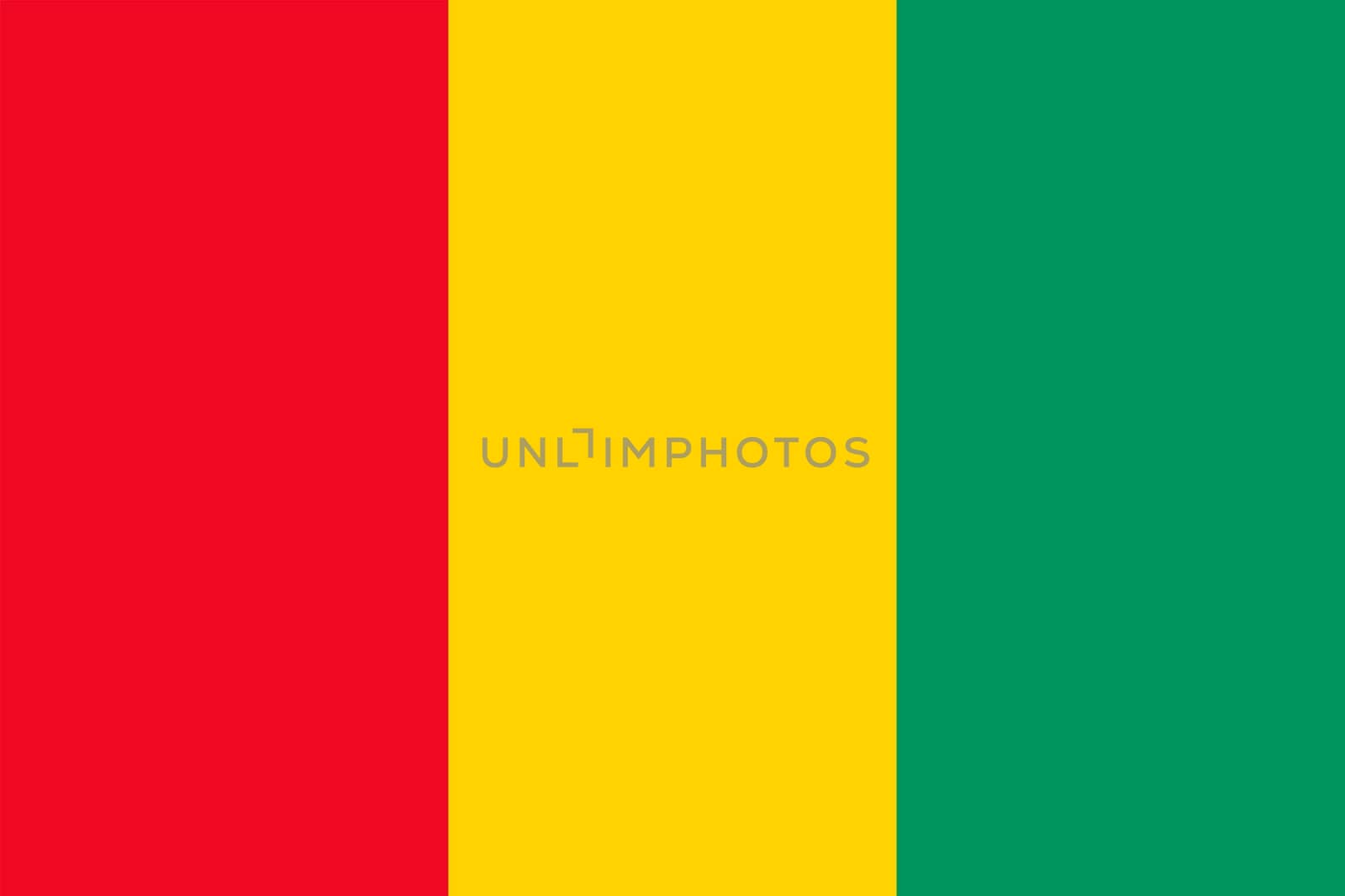 National flag of Guinea. Vector illustration.