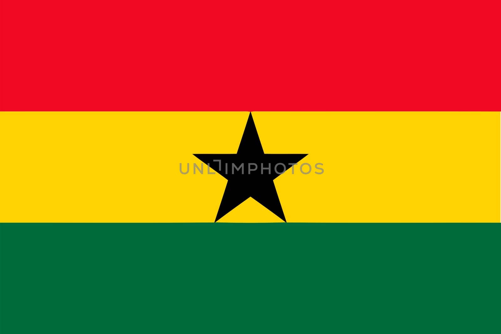 original and simple Ghana flag isolated vector in official colors and Proportion Correctly