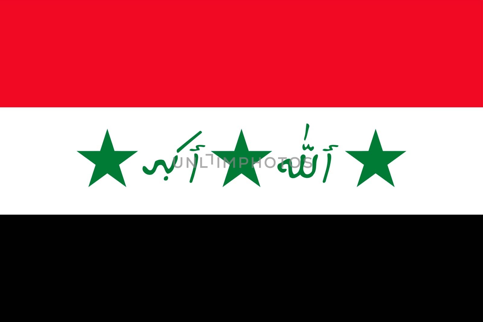 Iraq, Iraqi (1991-2004) Flag vector image