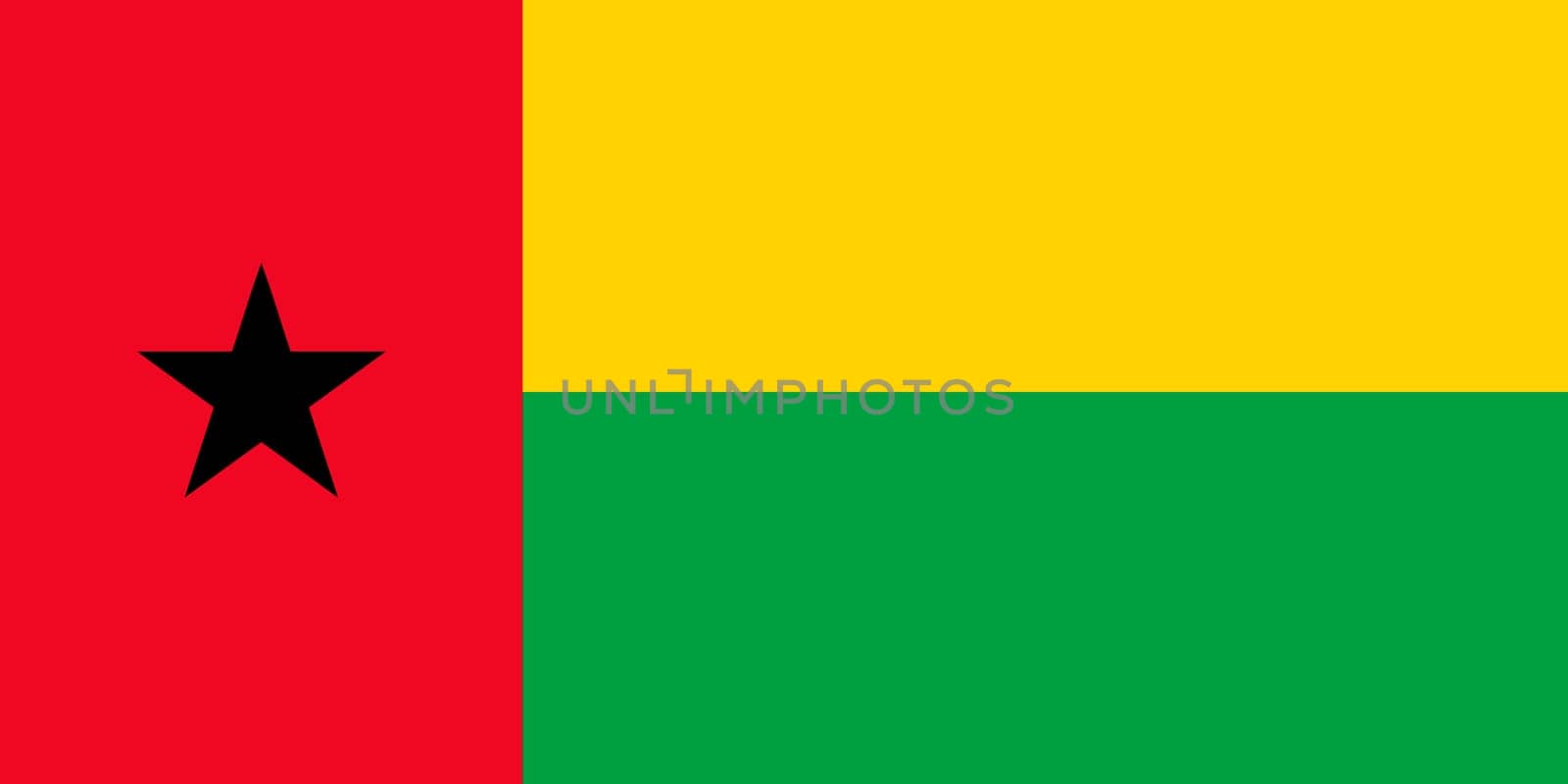 Vector flag of Guinea-Bissau. Accurate dimensions and official colors. Symbol of patriotism and freedom. This file is suitable for digital editing and printing of any size.