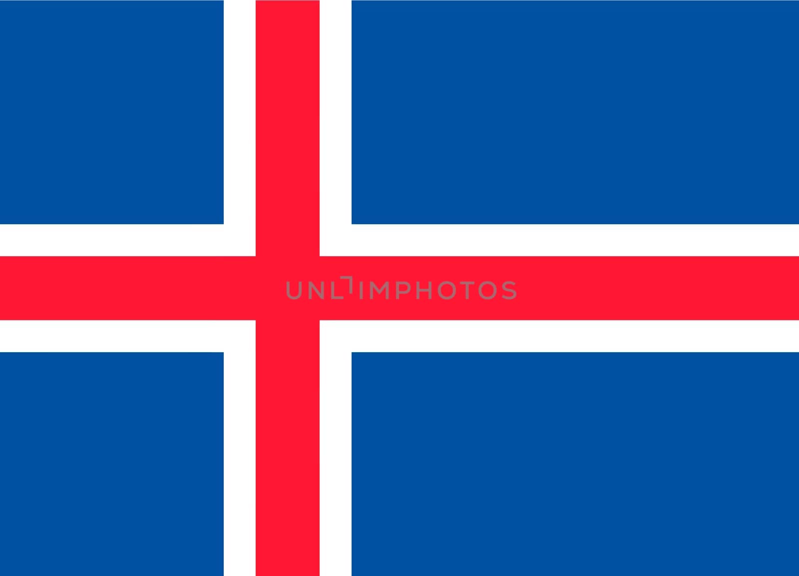 Flag of the Iceland.