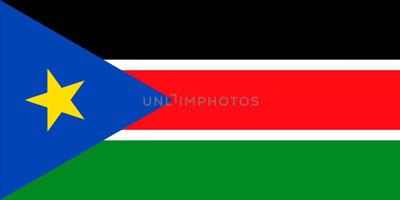 Flag of South Sudan vector illustration