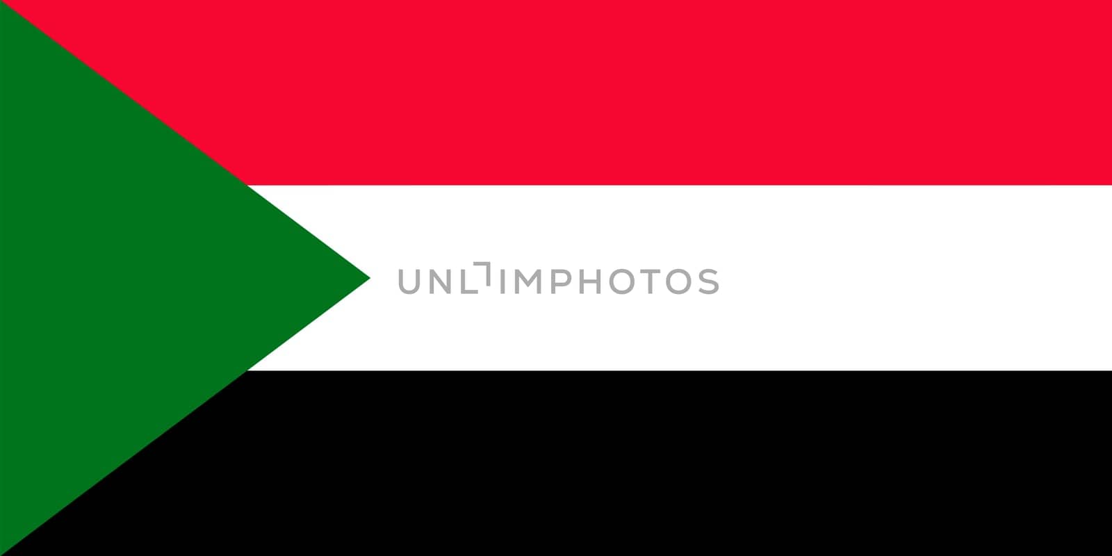 Sudan flag. Illustration of Sudan flag vector in flat style for web and digital