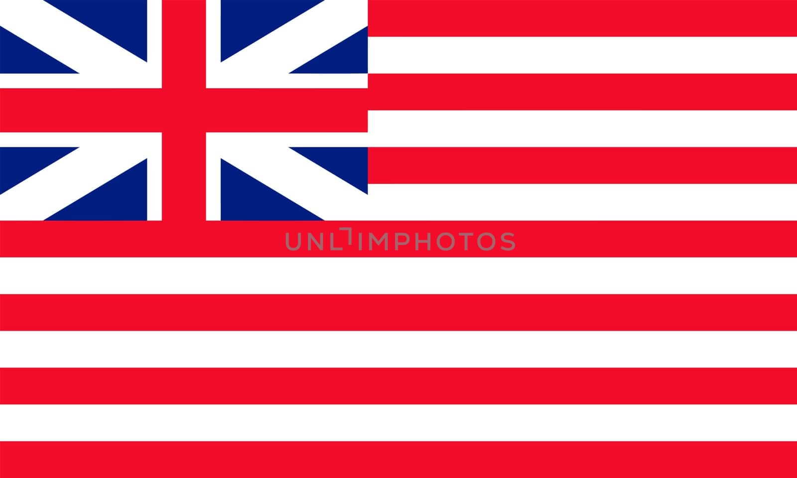 British East India Company Flag Waving Vector Illustration on White Background. Indian Historical Flag.