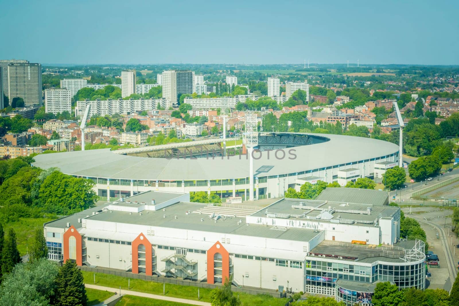 Brussels, Belgium, May 2023: View on the King Baudouin Stadium on Heysel plateau in Brussels, Belgium