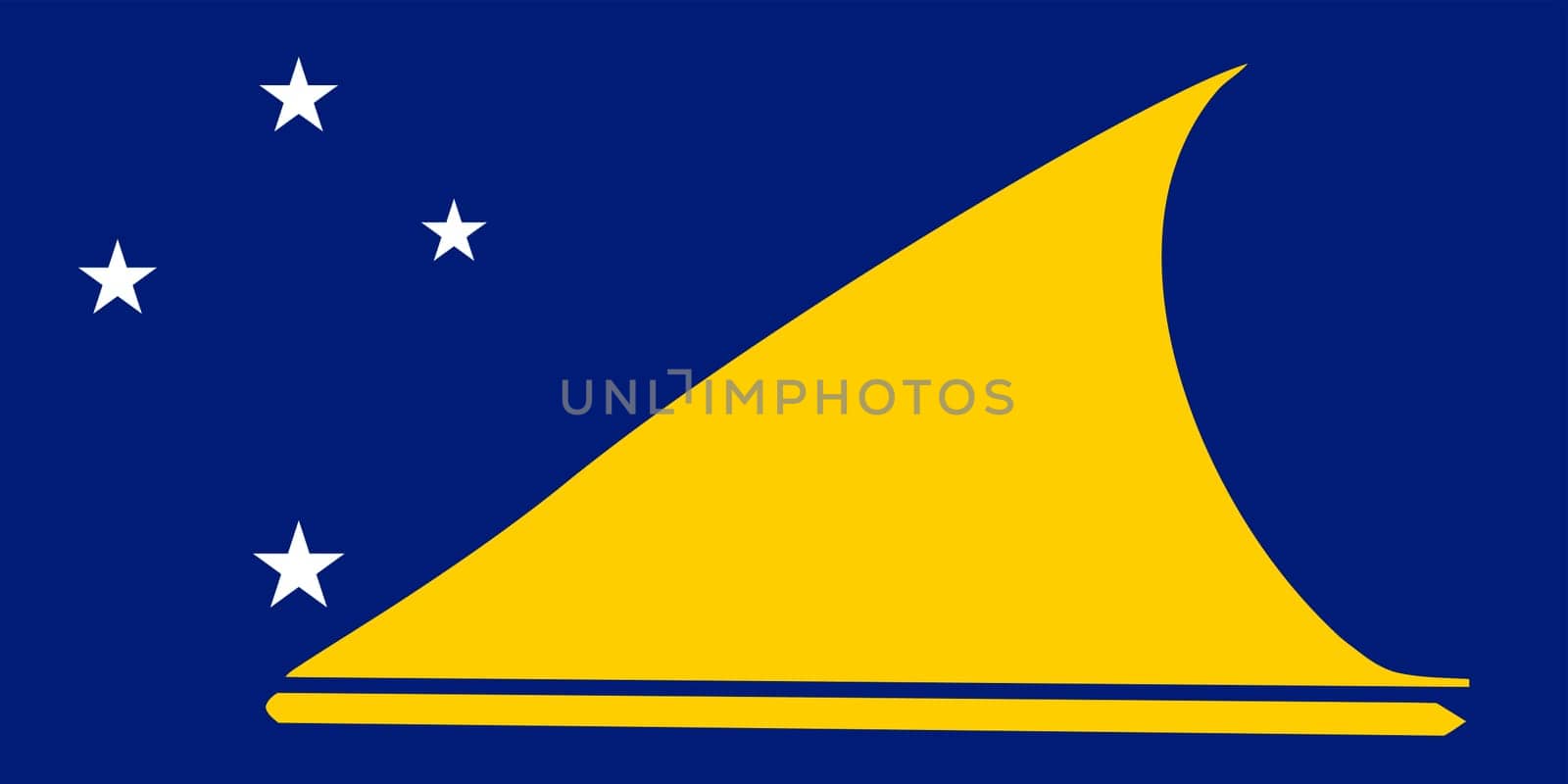 Flag of Tokelau. Vector. The color of the original.