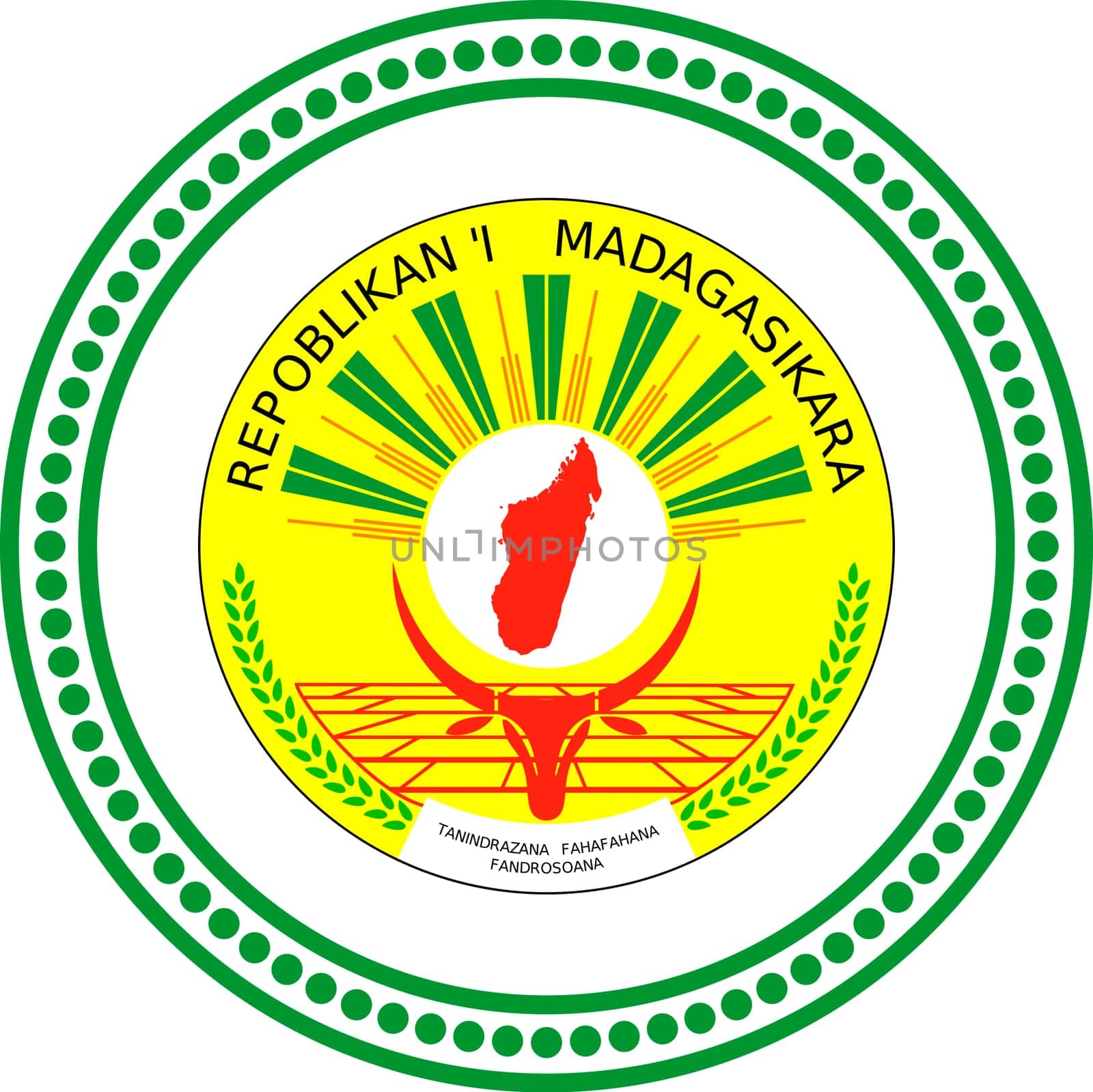 Grunge Stamp with Map of Madagascar