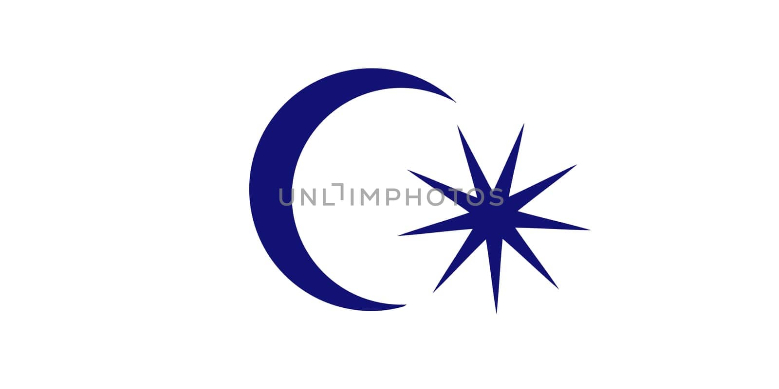 Flag of Malaysia. Flag icon. Standard color. Standard size. A rectangular flag. Computer illustration. Digital illustration. Vector illustration.