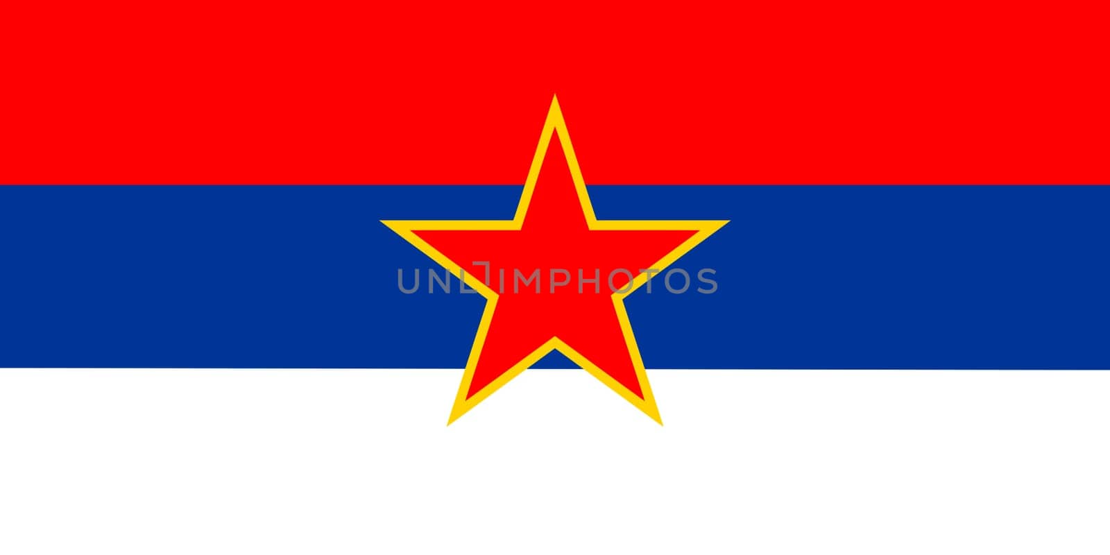Simple flag of Serbia. Correct proportion