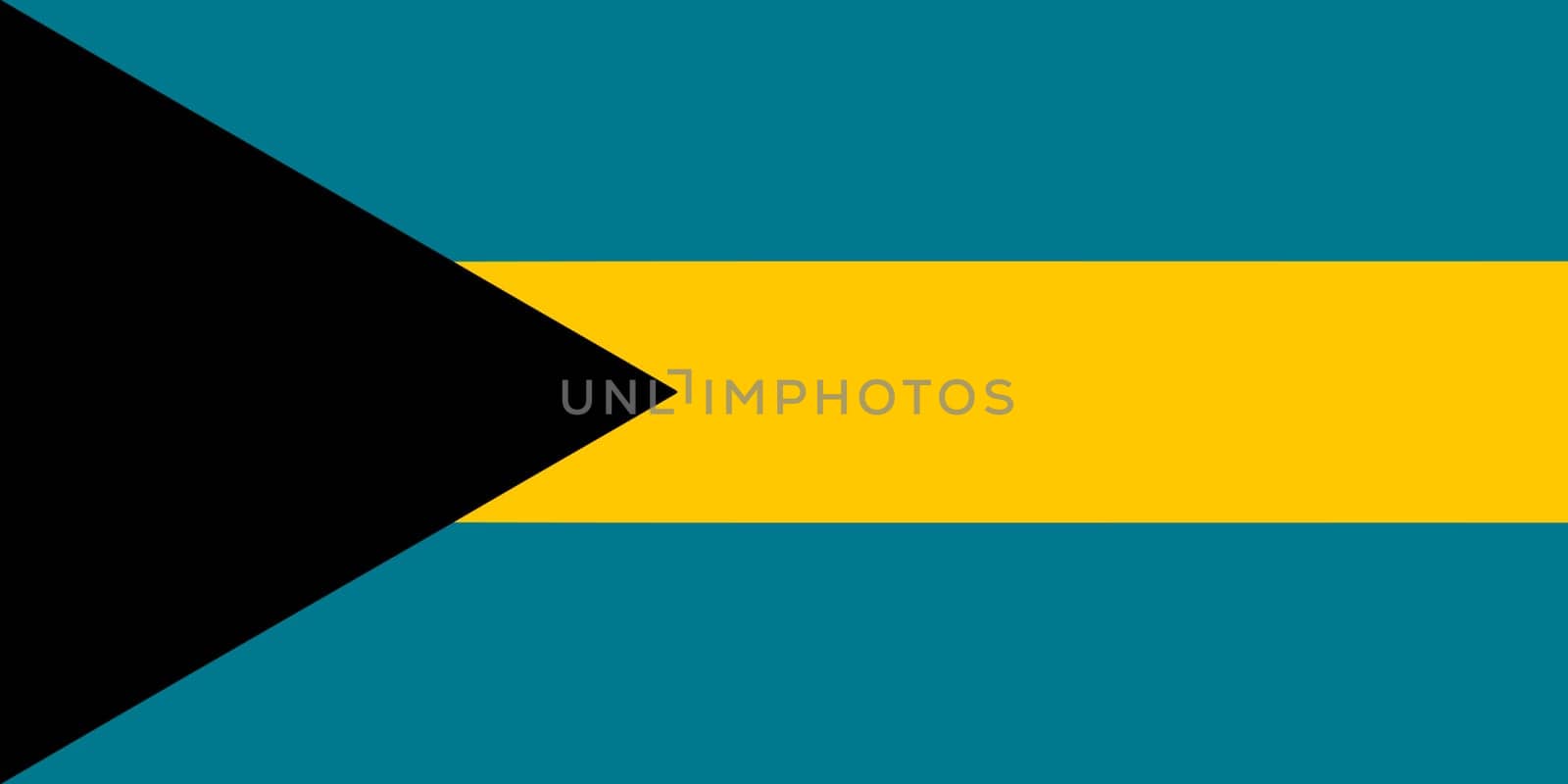 Bahamas vector flag isolated on background.