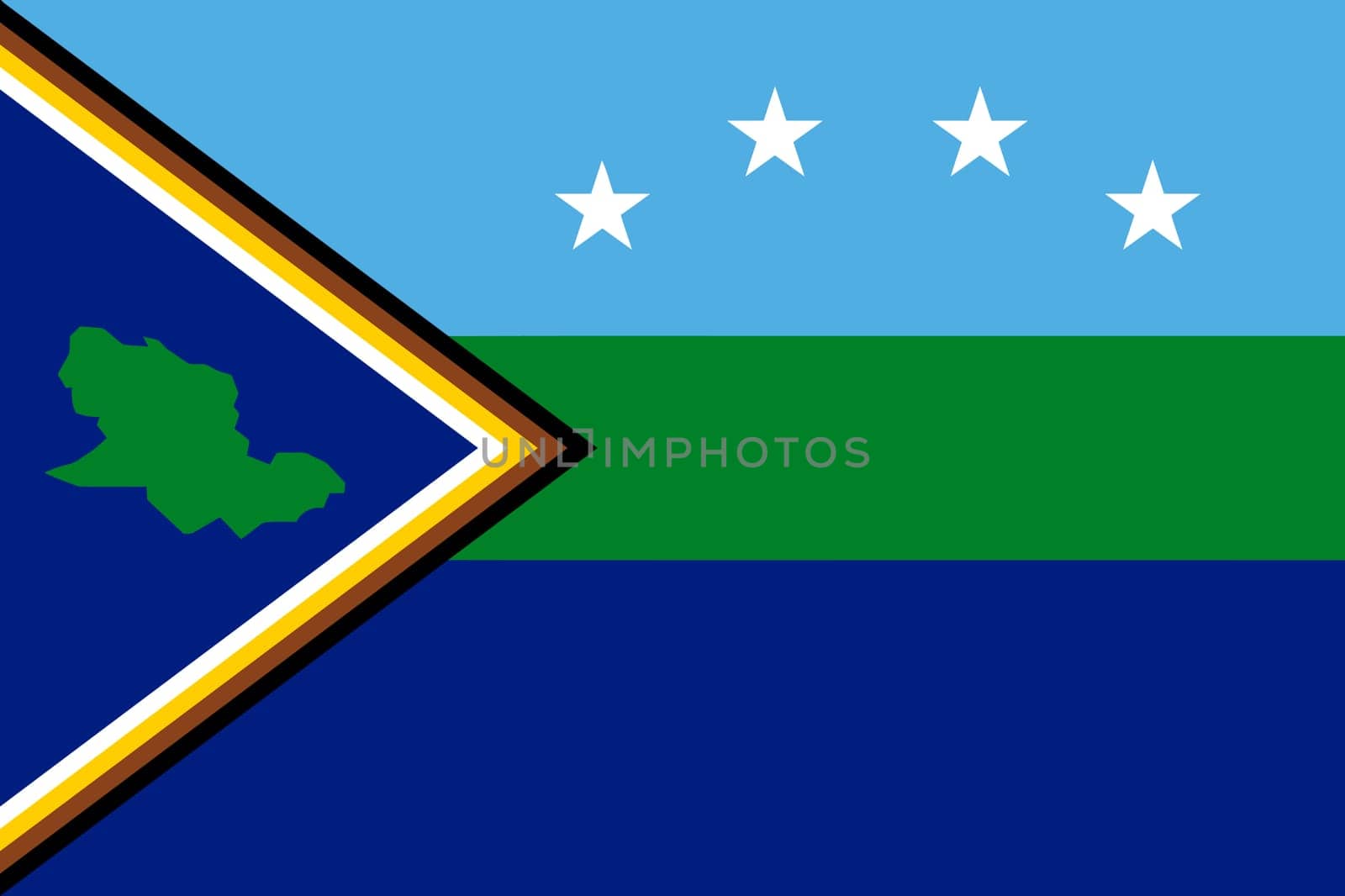 Flag of Delta Amacuro - Venezuela graphic silhouette vector illustration