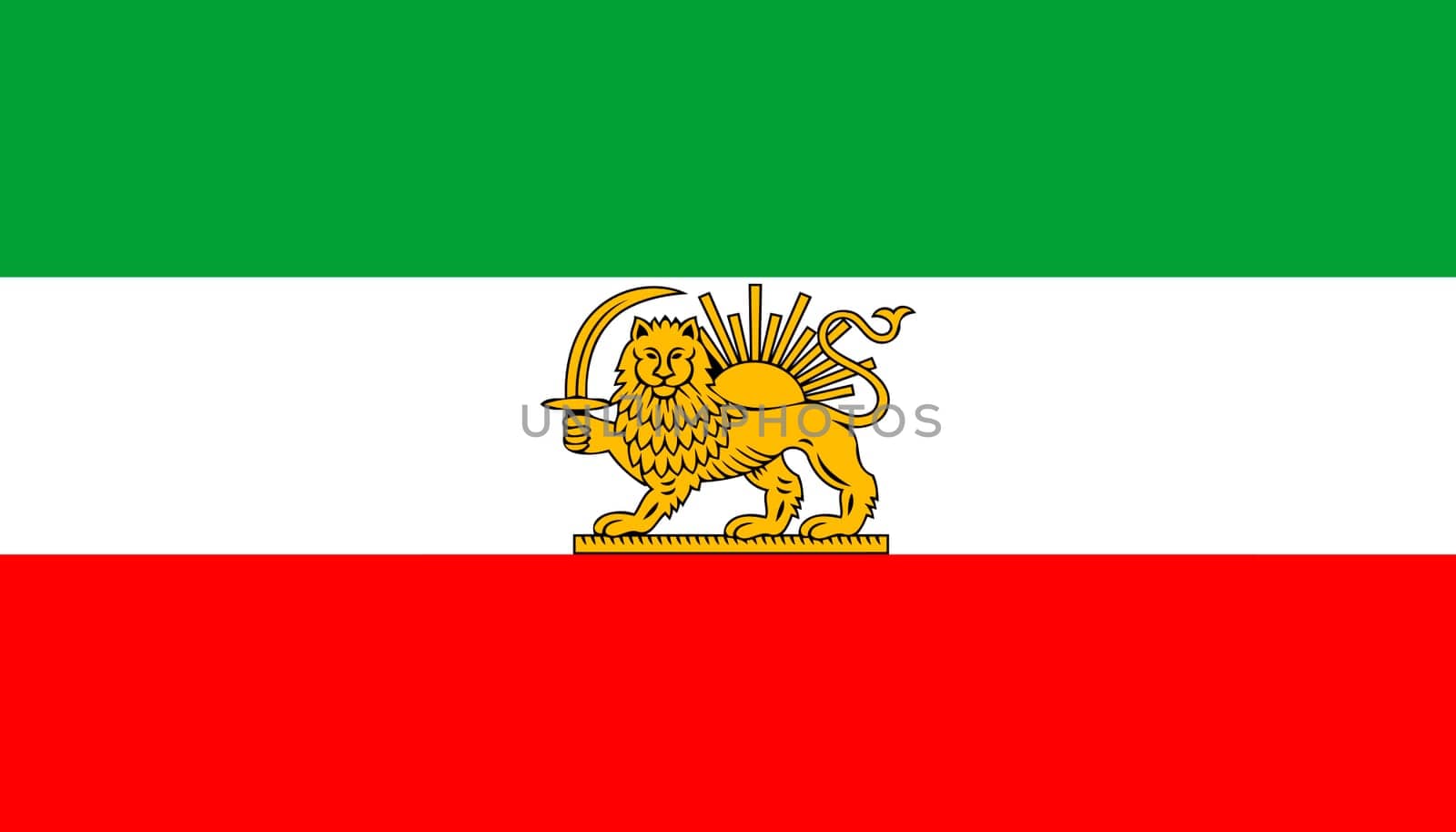 Iran national fabric flag, textile background. Symbol of international world asian country. State official iranian sign.