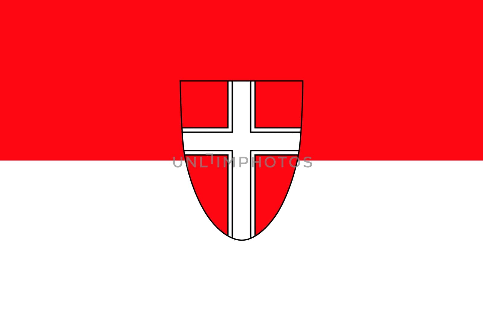 flag of Vienna Austria vector illustration