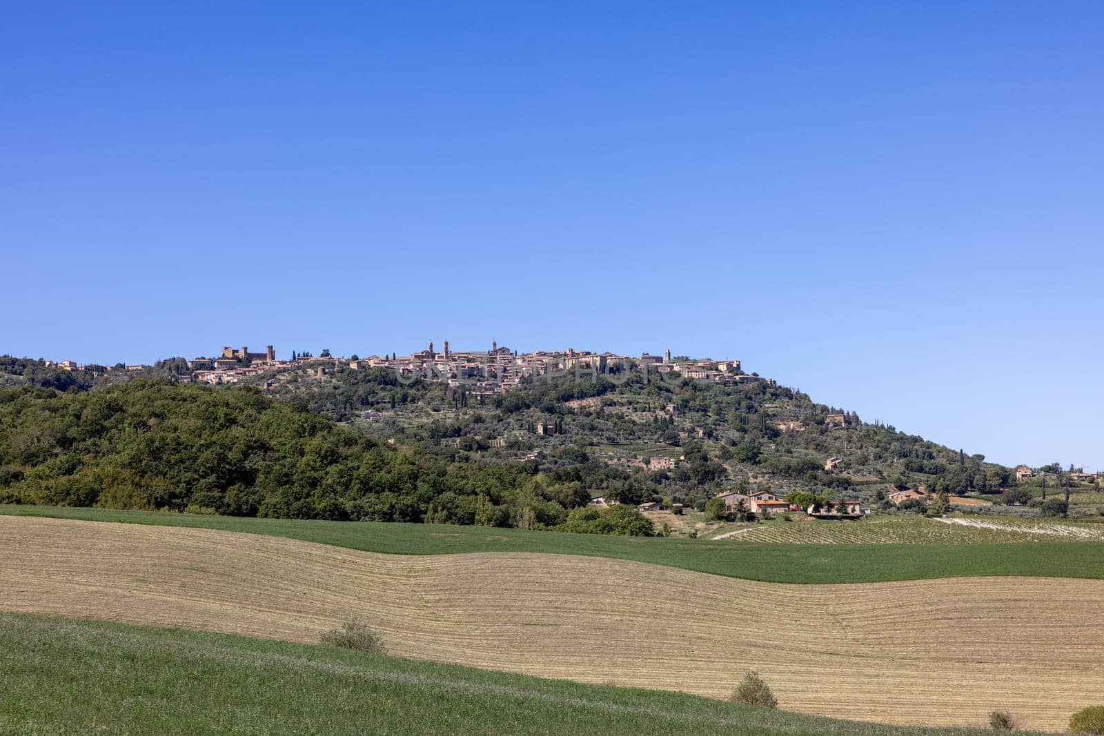 The rural landscape near Pienza in Tuscany. Italy