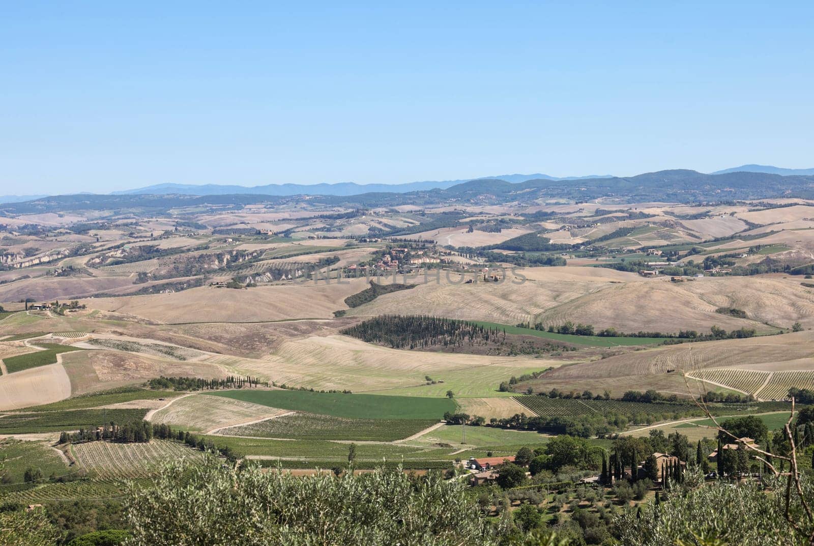 The rural landscape near Pienza in Tuscany. Italy