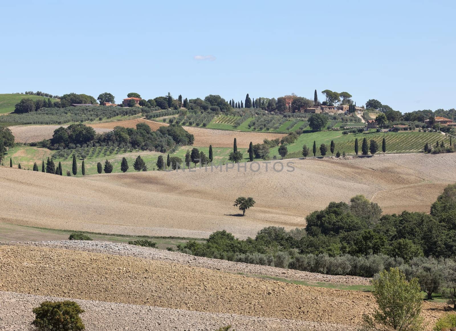 The rural landscape near Pienza in Tuscany. Italy