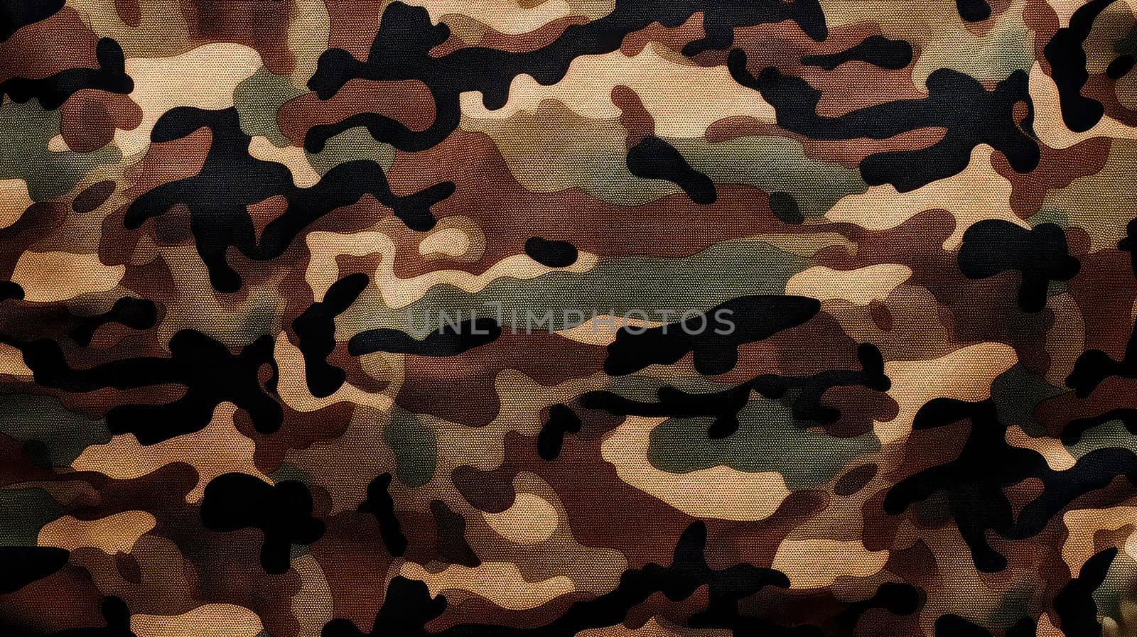 Army camouflage shading fabric. Camouflage fabric texture background. AI generated