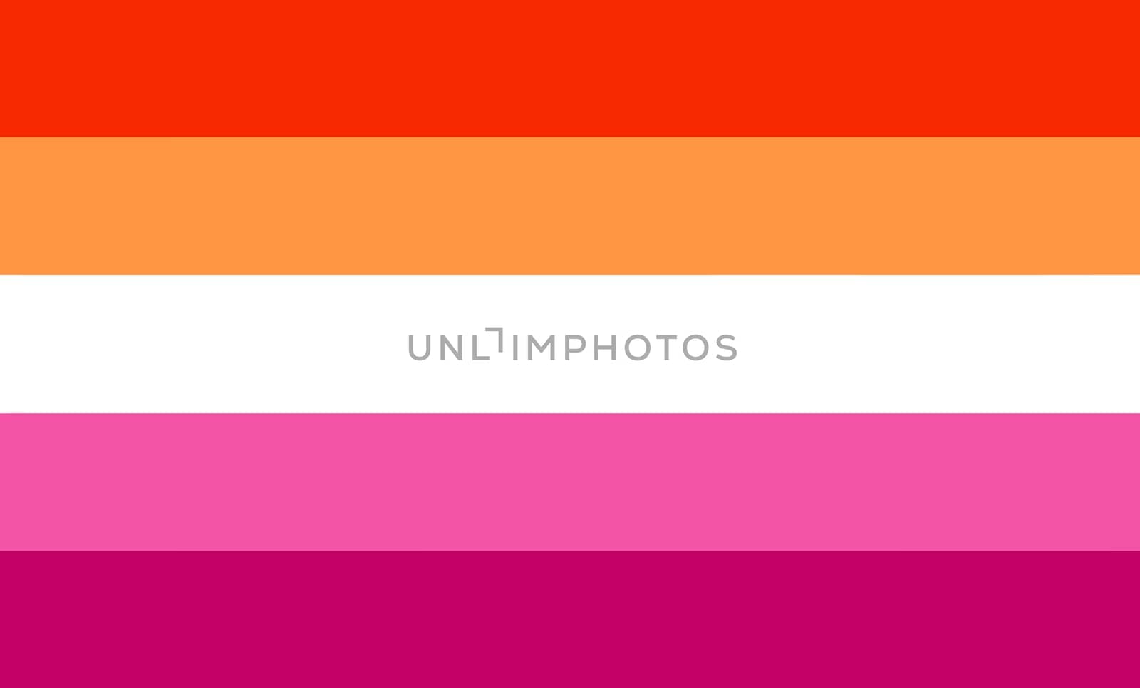 Lesbian flag vector illustration. Lesbian Pride flag icon.