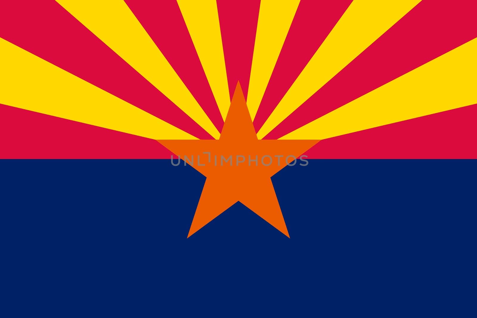 High detailed vector flag of Arizona