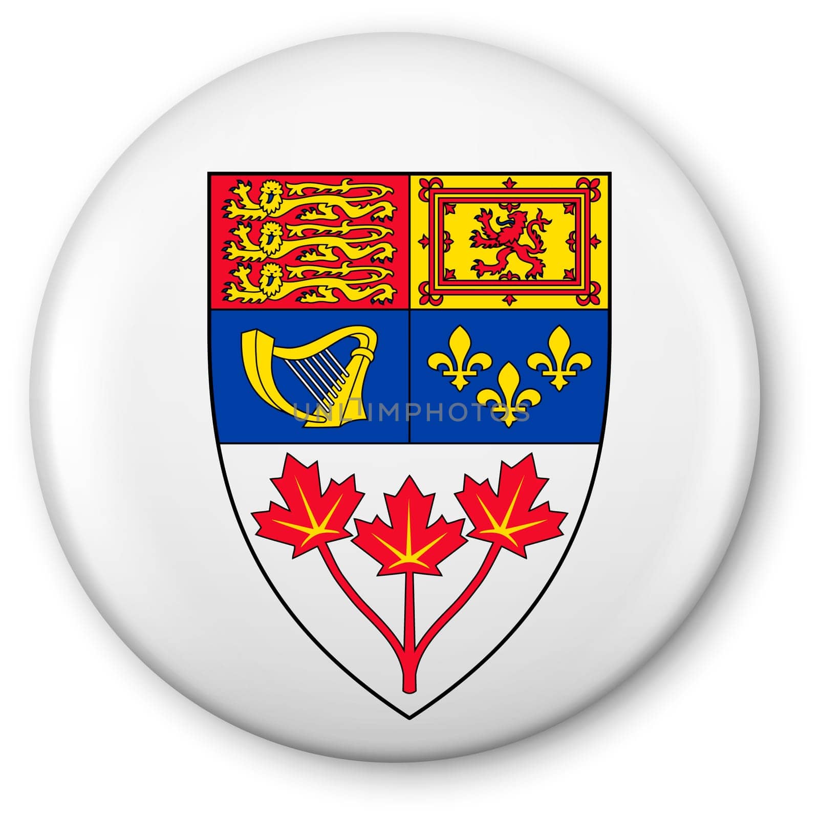 Emblem of British Columbia, province of Canada. Vector illustration