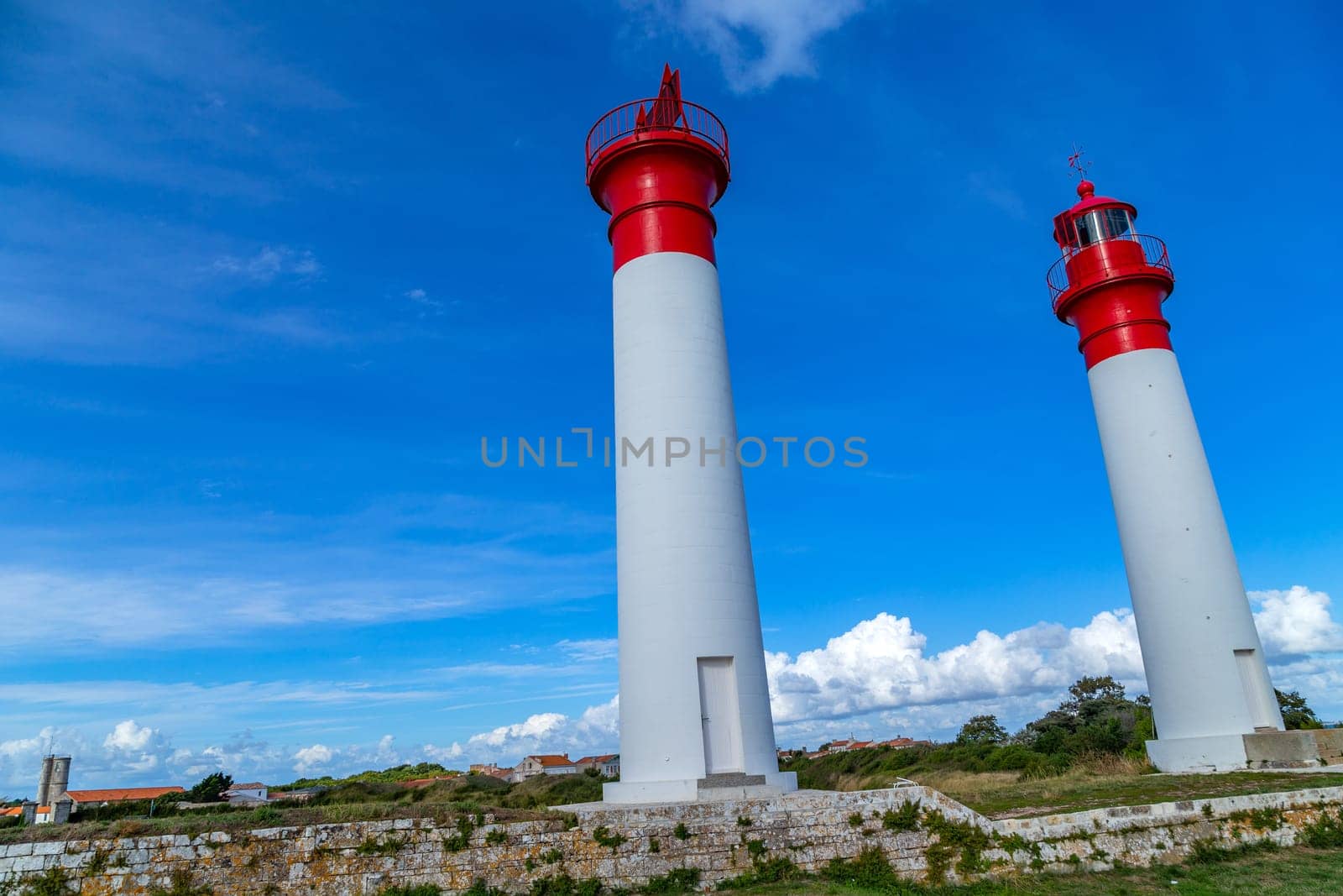Lighthouse at Ile d'Aix on the Atlantic coast of France