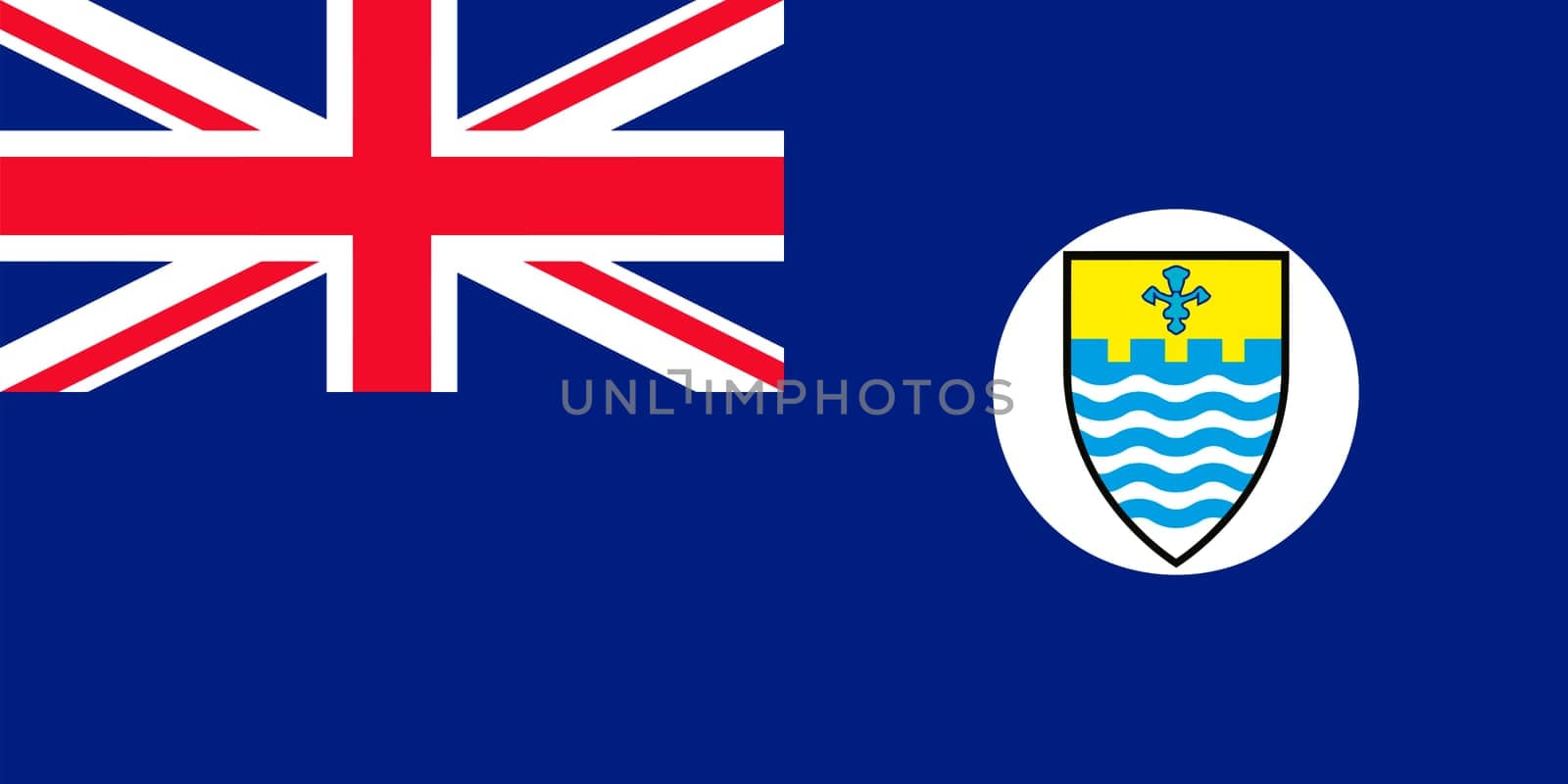 Flag of Penang state and federal territory of Malaysia. Vector illustration.