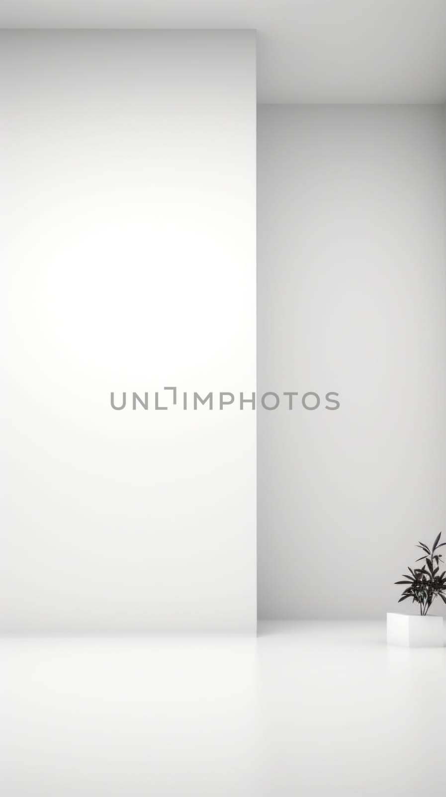 Minimalism white background, layout element for graphic design .Generative AI