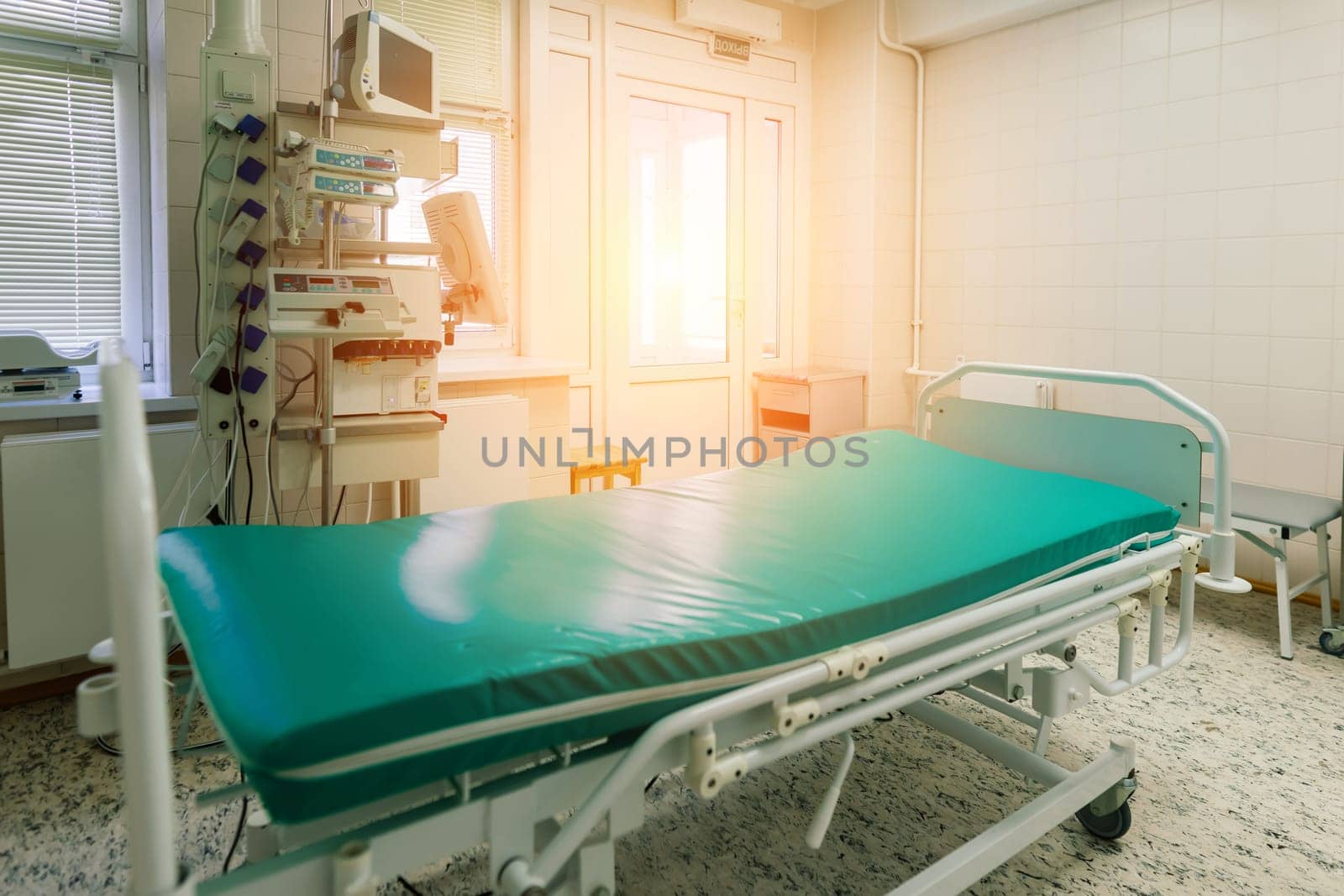 Interior view of empty operating room with new interior and equipment