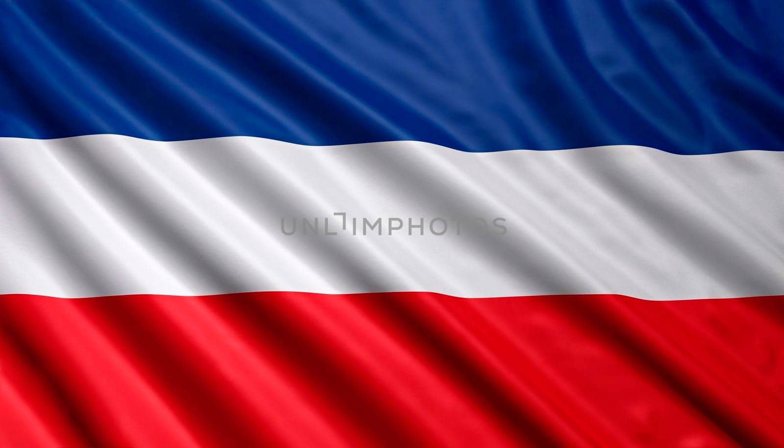 Netherland flag on a silk drape