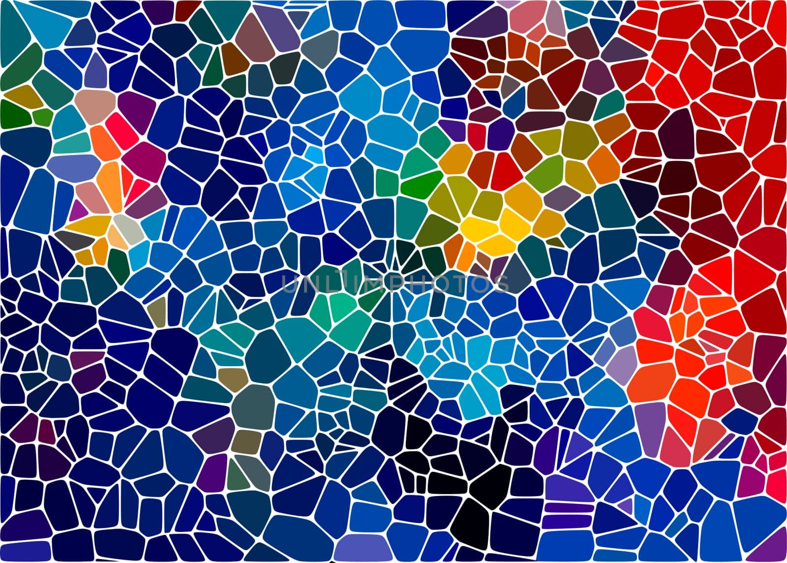 Abstract stained glass background , the colored elements arranged in rainbow spectrum