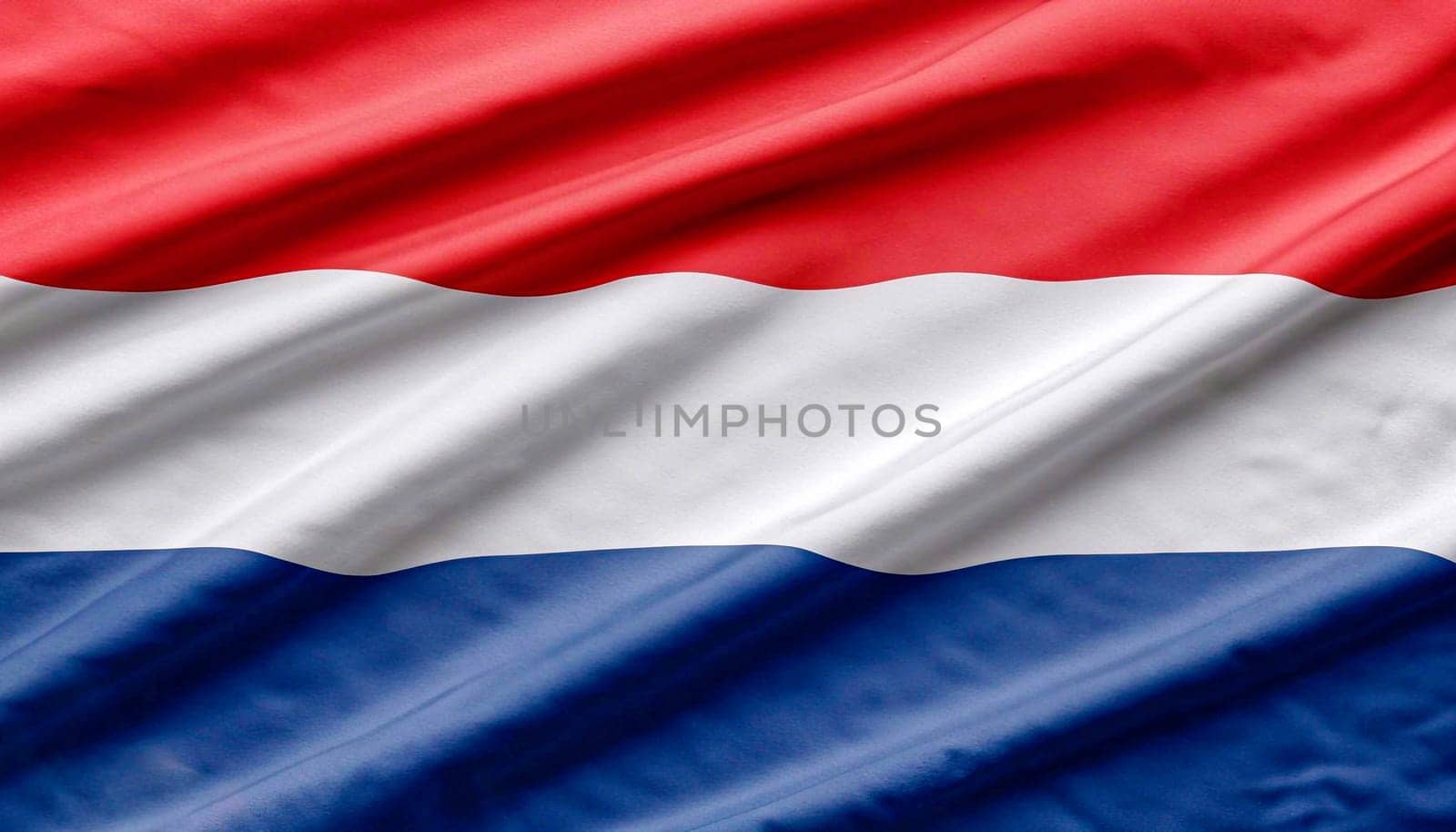 Netherland flag on a silk drape